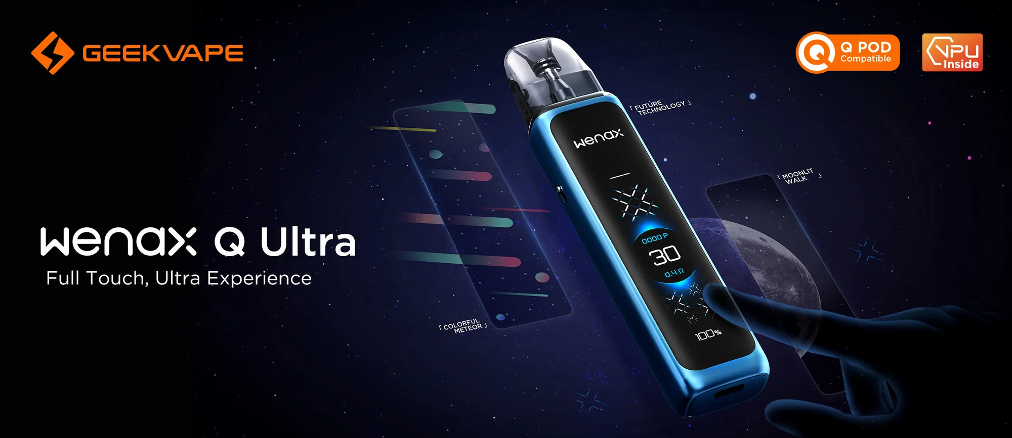 Geekvape Wenax Q Ultra official key visual